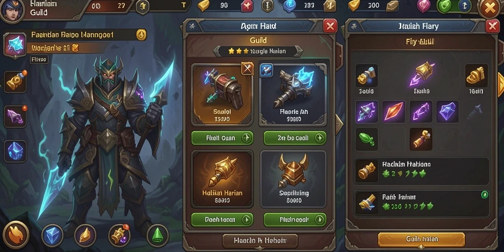 Screenshot memperlihatkan berbagai item dan perlengkapan yang bisa diperoleh.