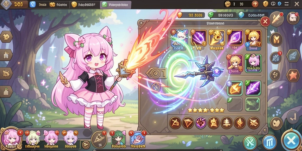 Menampilkan aksi seru di dalam game.