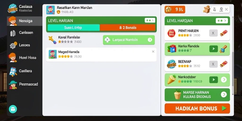 Screenshot level baru yang penuh tantangan di PUTARMEGA.