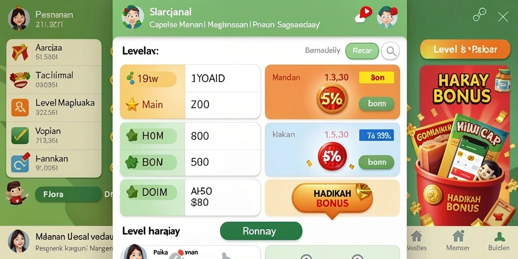 Tantangan berbeda-beda di setiap level.
