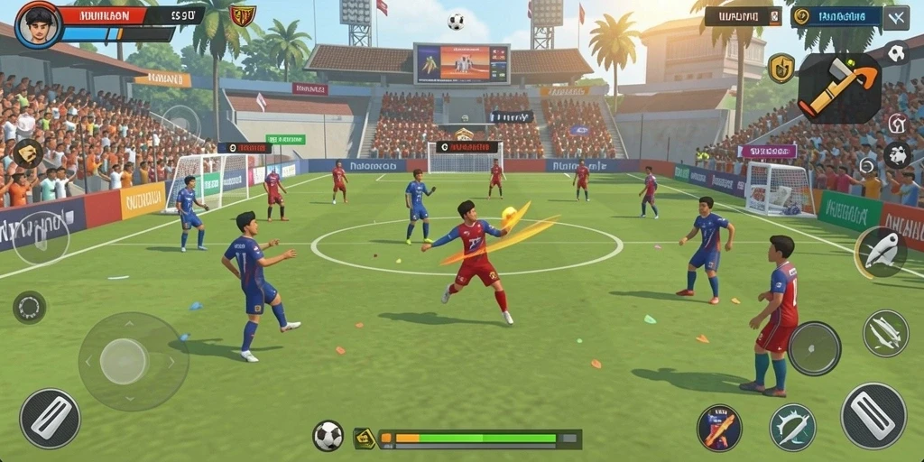 Mode multiplayer yang memungkinkan bersaing dengan teman.